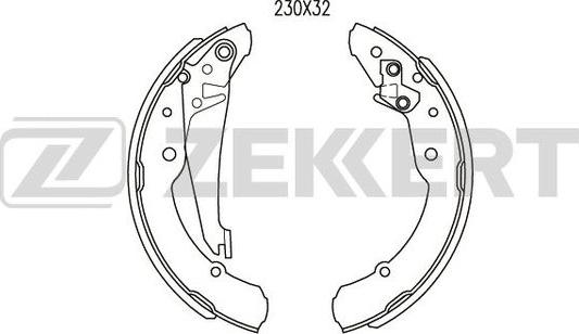 Zekkert BK-4380 - Kit ganasce freno autozon.pro