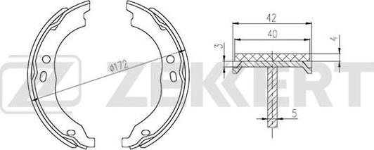 Zekkert BK-4334 - Kit ganasce freno autozon.pro