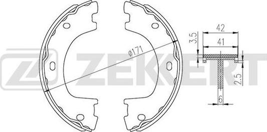 Zekkert BK-4335 - Kit ganasce freno autozon.pro