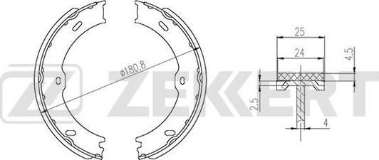 Zekkert BK-4331 - Kit ganasce freno autozon.pro