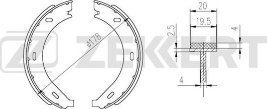 Zekkert BK-4332 - Kit ganasce freno autozon.pro