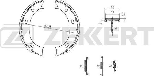 Zekkert BK-4324 - Kit ganasce freno autozon.pro