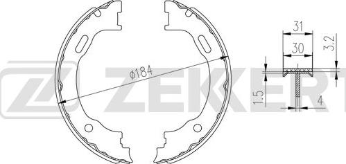 Zekkert BK-4325 - Kit ganasce freno autozon.pro