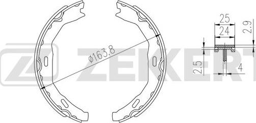 Zekkert BK-4326 - Kit ganasce freno autozon.pro