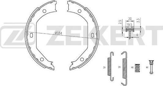 Zekkert BK-4321 - Kit ganasce freno autozon.pro