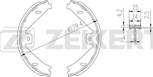 Zekkert BK-4328 - Kit ganasce freno autozon.pro