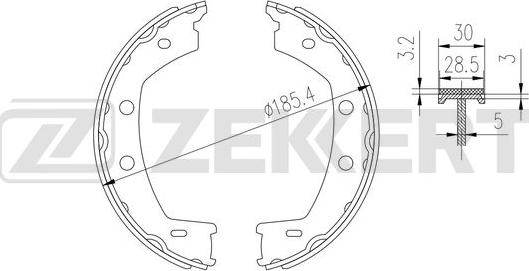 Zekkert BK-4327 - Kit ganasce freno autozon.pro