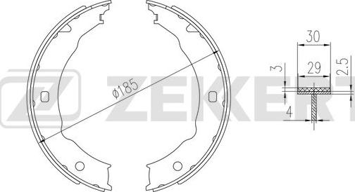 Zekkert BK-4374 - Kit ganasce freno autozon.pro