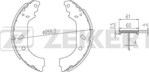 Zekkert BK-4370 - Kit ganasce freno autozon.pro