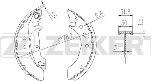 Zekkert BK-4371 - Kit ganasce freno autozon.pro