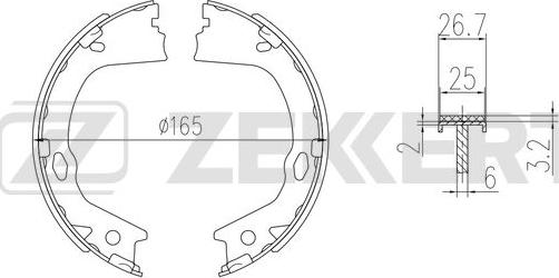 Zekkert BK-4373 - Kit ganasce freno autozon.pro