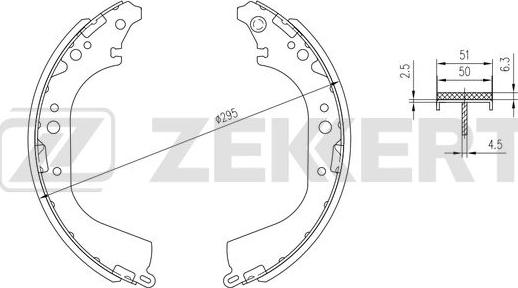 Zekkert BK-4372 - Kit ganasce freno autozon.pro