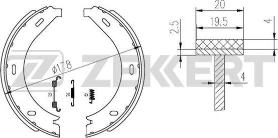 Zekkert BK-4297 - Kit ganasce freno autozon.pro