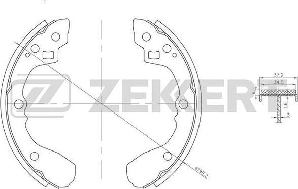 Zekkert BK-4251 - Kit ganasce freno autozon.pro