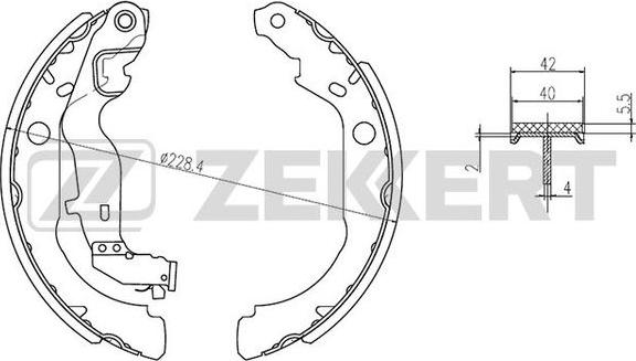 Zekkert BK-4264 - Kit ganasce freno autozon.pro