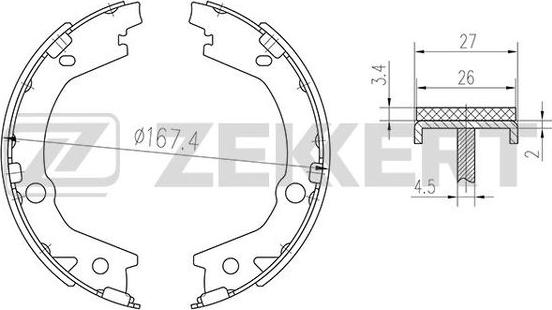 Zekkert BK-4265 - Kit ganasce freno autozon.pro