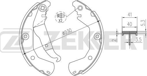 Zekkert BK-4208 - Kit ganasce freno autozon.pro