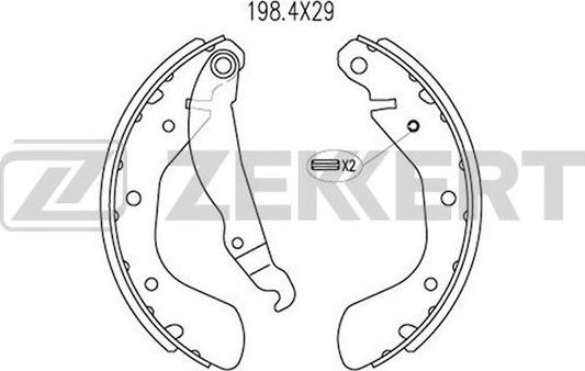 Zekkert BK-4286 - Kit ganasce freno autozon.pro