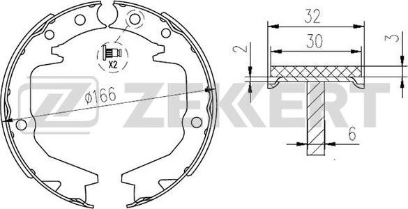 Zekkert BK-4280 - Kit ganasce freno autozon.pro