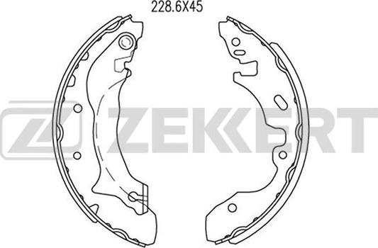 Zekkert BK-4283 - Kit ganasce freno autozon.pro