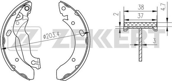 Zekkert BK-4220 - Kit ganasce freno autozon.pro