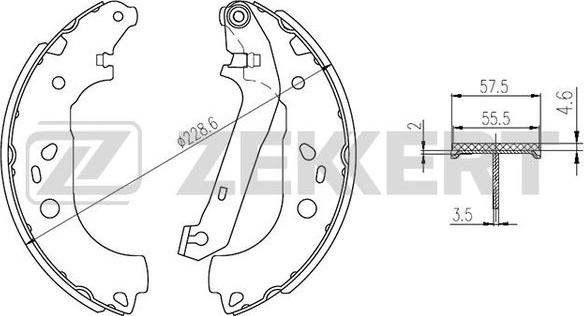 Zekkert BK-4279 - Kit ganasce freno autozon.pro