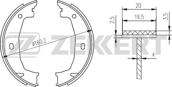 Zekkert BK-4274 - Kit ganasce freno autozon.pro