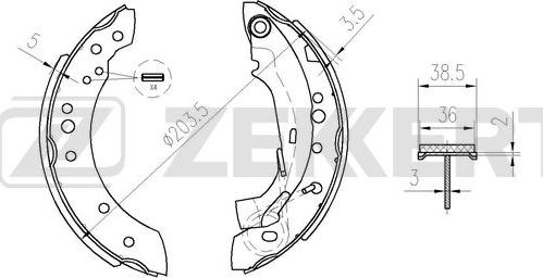 Zekkert BK-4278 - Kit ganasce freno autozon.pro