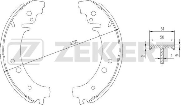 Zekkert BK-4273 - Kit ganasce freno autozon.pro