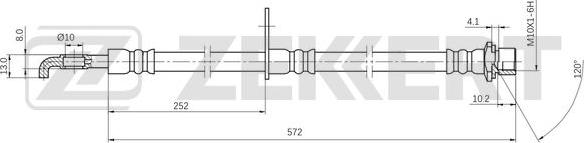 Zekkert BS-9498 - Flessibile del freno autozon.pro