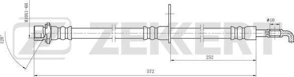 Zekkert BS-9497 - Flessibile del freno autozon.pro