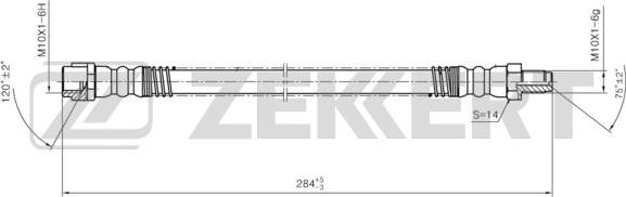 Zekkert BS-9454 - Flessibile del freno autozon.pro