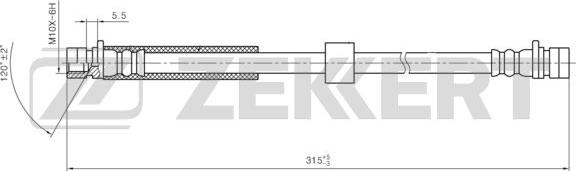 Zekkert BS-9469 - Flessibile del freno autozon.pro