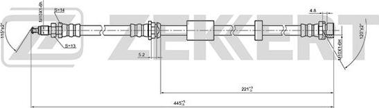 Zekkert BS-9405 - Flessibile del freno autozon.pro