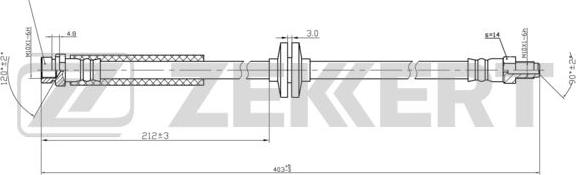 Zekkert BS-9436 - Flessibile del freno autozon.pro