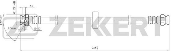 Zekkert BS-9433 - Flessibile del freno autozon.pro