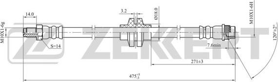 Zekkert BS-9425 - Flessibile del freno autozon.pro