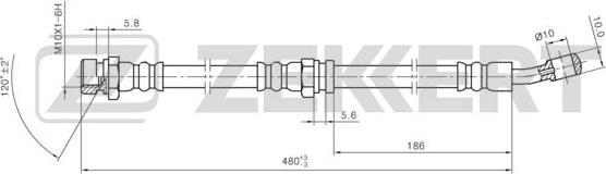 Zekkert BS-9477 - Flessibile del freno autozon.pro