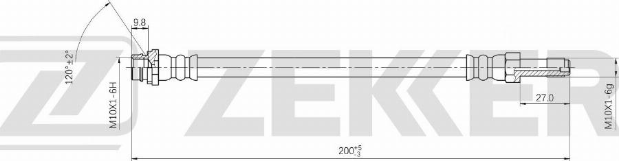 Zekkert BS-9549 - Flessibile del freno autozon.pro