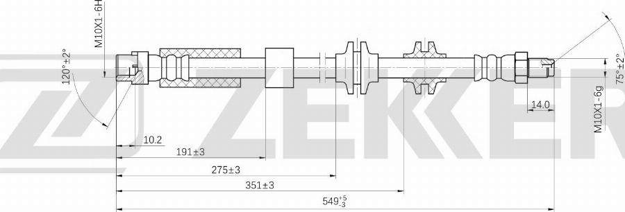 Zekkert BS-9548 - Flessibile del freno autozon.pro