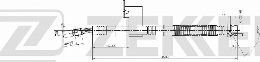 Zekkert BS-9543 - Flessibile del freno autozon.pro