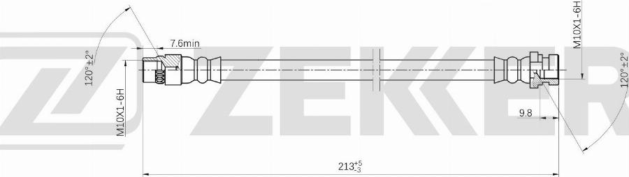 Zekkert BS-9555 - Flessibile del freno autozon.pro