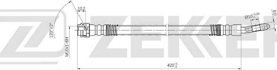 Zekkert BS-9556 - Flessibile del freno autozon.pro