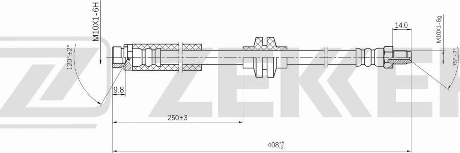 Zekkert BS-9550 - Flessibile del freno autozon.pro