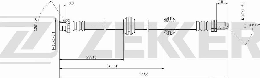 Zekkert BS-9553 - Flessibile del freno autozon.pro