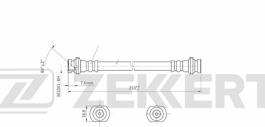 Zekkert BS-9566 - Flessibile del freno autozon.pro