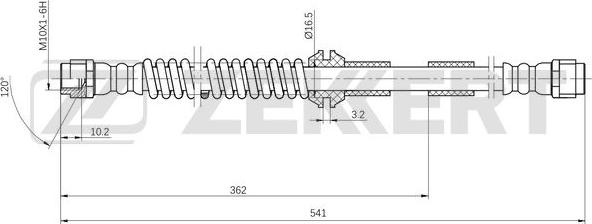 Zekkert BS-9509 - Flessibile del freno autozon.pro