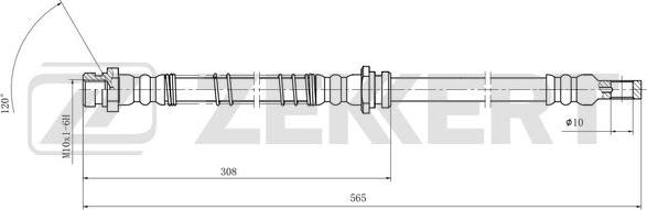 Zekkert BS-9504 - Flessibile del freno autozon.pro