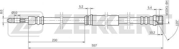 Zekkert BS-9505 - Flessibile del freno autozon.pro