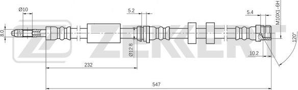 Zekkert BS-9506 - Flessibile del freno autozon.pro